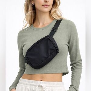 Stylish Black Belt Bag